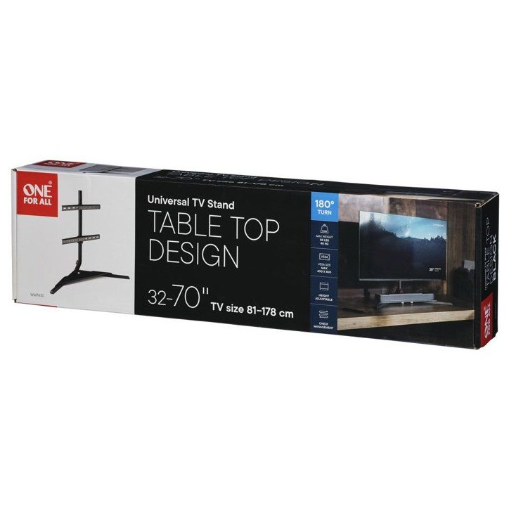 Support TV sur pied pour meuble - Anthracite - Orientable 180° - 32-70'' - VESA 400 max - Support barre de son Support TV sur pied pour meuble - Anthracite - Orientable 180° - 32-70'' - VESA 400 max - Support barre de son
