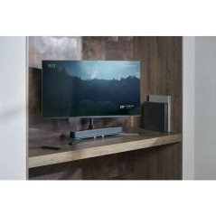Support TV sur pied pour meuble - Anthracite - Orientable 180° - 32-70'' - VESA 400 max - Support barre de son