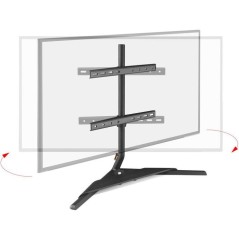 Support TV sur pied pour meuble - Anthracite - Orientable 180° - 32-7