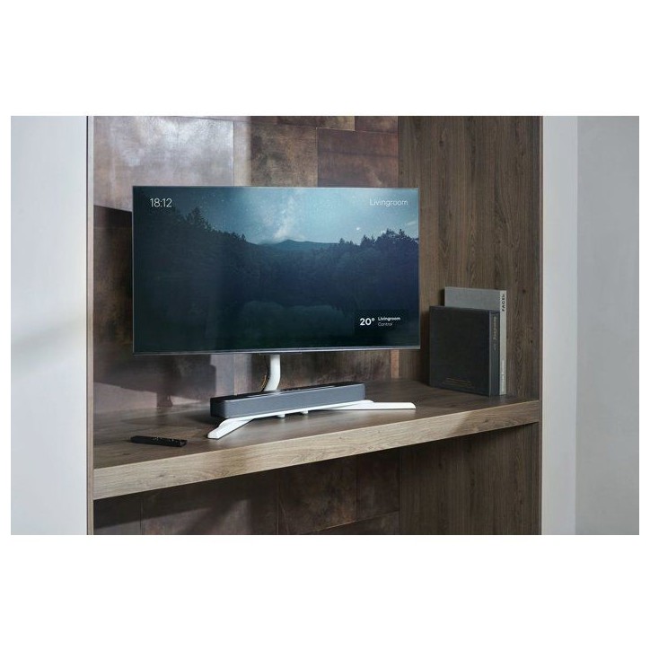 Support mural pour écran plat One For All sur pied pour meuble / TV Stand Design Table Top - Light/Silver - Orientable 180 - VE Support mural pour écran plat One For All sur pied pour meuble / TV Stand Design Table Top - Light/Silver - Orientable 180 - VE