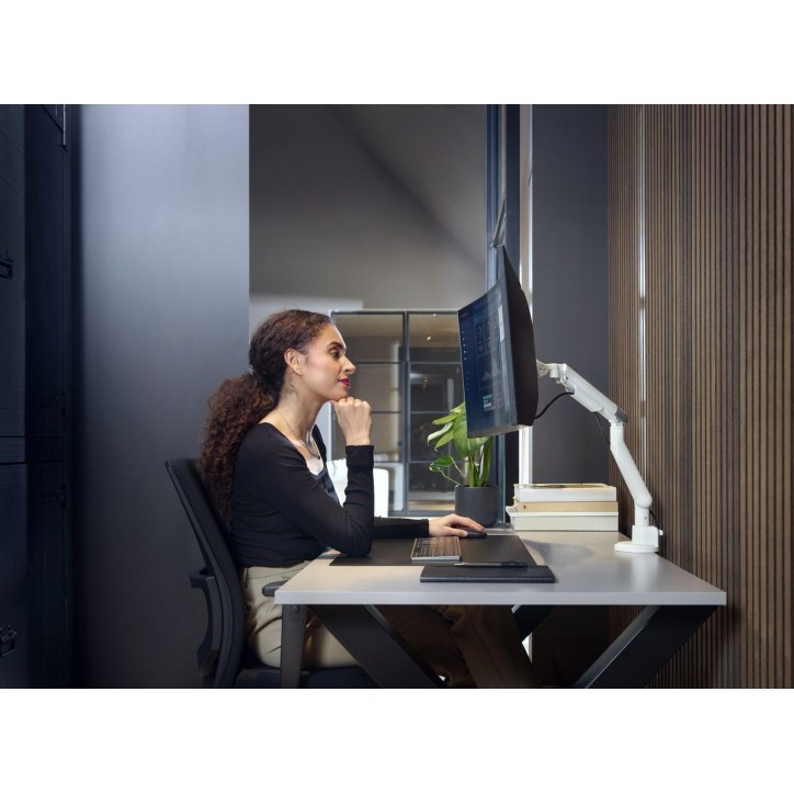 Support moniteur Dynamic - ONE FOR ALL - Vesa 100 - Simple Bras - 13 et 32'' - 8kgs max - Hauteur réglable - Blanc Support moniteur Dynamic - ONE FOR ALL - Vesa 100 - Simple Bras - 13 et 32'' - 8kgs max - Hauteur réglable - Blanc