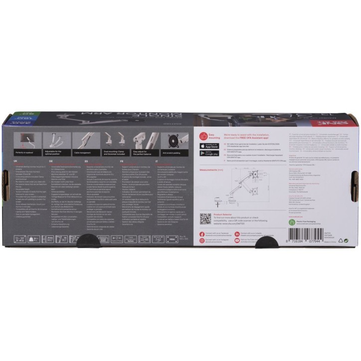 Support moniteur Dynamic - ONE FOR ALL - Vesa 100 - Simple Bras - 13 et 32'' - 8kgs max - Hauteur réglable - Blanc Support moniteur Dynamic - ONE FOR ALL - Vesa 100 - Simple Bras - 13 et 32'' - 8kgs max - Hauteur réglable - Blanc
