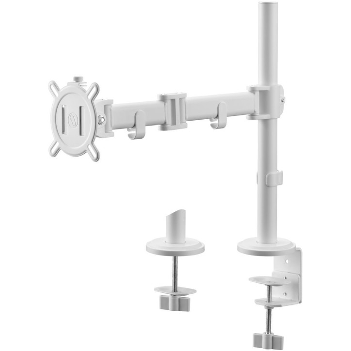 Support moniteur Smart - ONE FOR ALL - Vesa 100 - Simple Bras - 13 et 32'' - 8kgs max - Hauteur réglable - Blanc Support moniteur Smart - ONE FOR ALL - Vesa 100 - Simple Bras - 13 et 32'' - 8kgs max - Hauteur réglable - Blanc