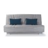 COMFORT BULTEX Banquette clic-clac - 3 places - Tissu gris + Coussins