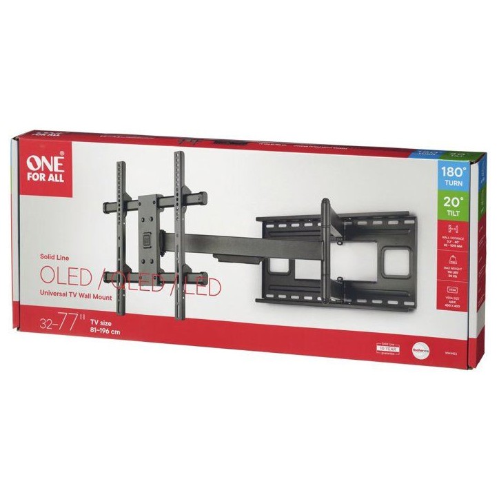Support TV - Solid Distance murale extreme - Orientable 180° - 32-77'' - VESA 400 max Support TV - Solid Distance murale extreme - Orientable 180° - 32-77'' - VESA 400 max
