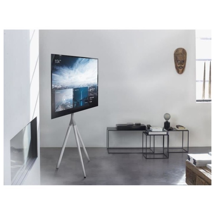 Support mural pour écran plat One For All WM7462 TRIPOD BLANC ARTIQUE POUR ECRAN DE 32'' A 65''
