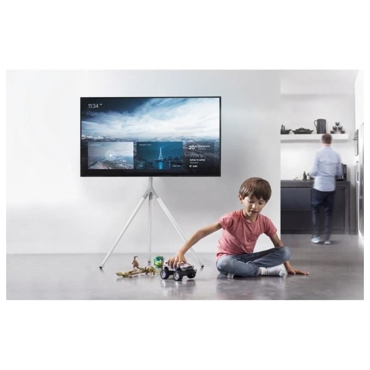 Support mural pour écran plat One For All WM7462 TRIPOD BLANC ARTIQUE POUR ECRAN DE 32'' A 65''