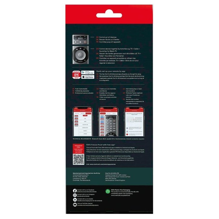 Télécommande universelle - Smart Control Pro - 8en1 Télécommande universelle - Smart Control Pro - 8en1