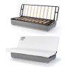 COMFORT BULTEX Banquette clic-clac - 3 places - Tissu gris + Coussins