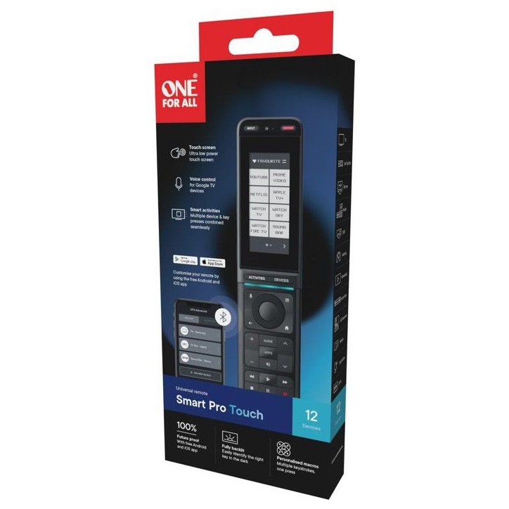 Télécommande universelle - Smart Control Pro Touch - 12en1 Télécommande universelle - Smart Control Pro Touch - 12en1