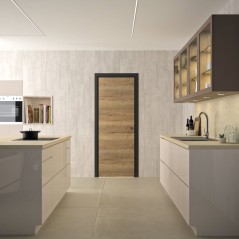 Bloc porte isotherme avec huisserie - OPTIMUM - Premium - Chene authen