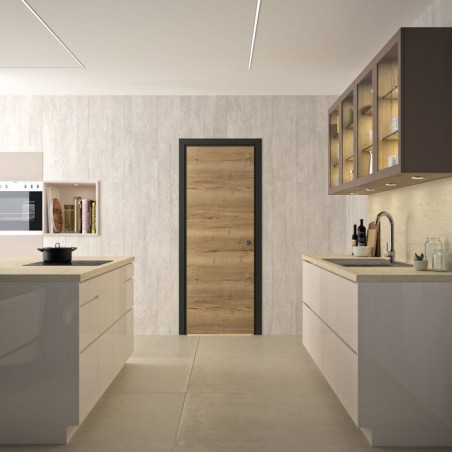 Bloc porte isotherme avec huisserie - OPTIMUM - Premium - Chene authen
