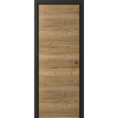 Bloc porte isotherme avec huisserie - OPTIMUM - Premium - Chene authentique - Poussant droit et ajustable - H 204 x Ep 4,4 x L 8