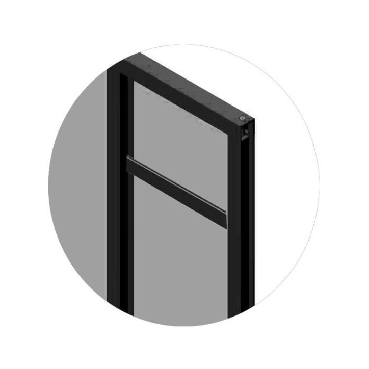 Kit lattes horizontales - OPTIMUM - Verriere fixe - H50 X L30 cm - Noir Kit lattes horizontales - OPTIMUM - Verriere fixe - H50 X L30 cm - Noir