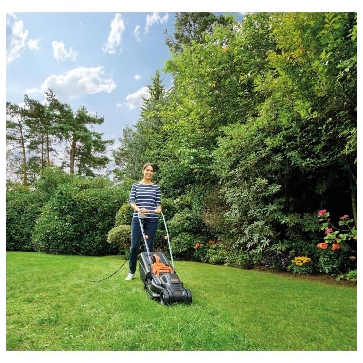 Tondeuse électrique filaire - BLACK&DECKER - BEMW351-QS - 1000W - 32cm de coupe Tondeuse électrique filaire - BLACK&DECKER - BEMW351-QS - 1000W - 32cm de coupe