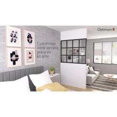 Kit lattes horizontales - OPTIMUM - Verriere fixe - H50 X L30 cm - Noi