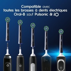 Brossettes - ORAL-B - CROSS ACTION PRO - Pack de 8 - Noir