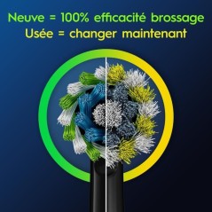 Brossettes - ORAL-B - CROSS ACTION PRO - Pack de 8 - Noir