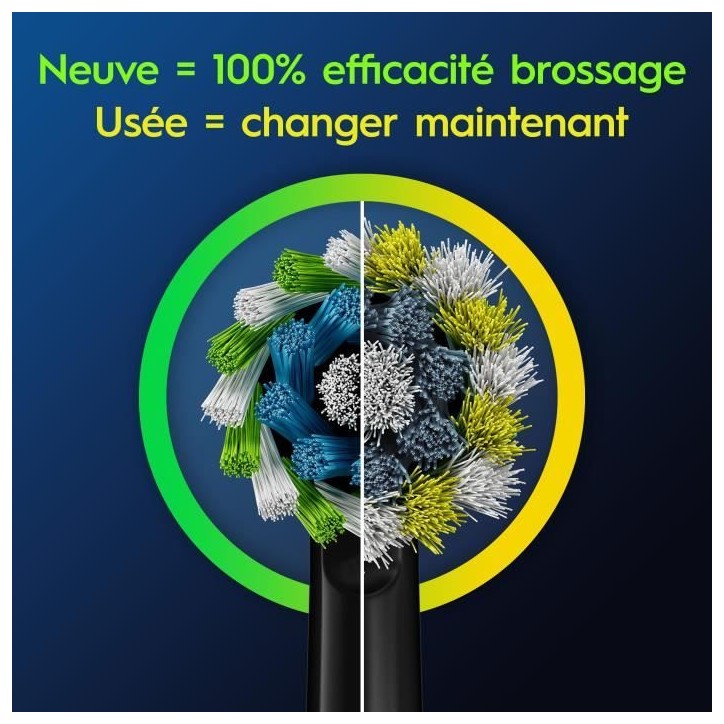 Brossettes - ORAL-B - CROSS ACTION PRO - Pack de 8 - Noir Brossettes - ORAL-B - CROSS ACTION PRO - Pack de 8 - Noir