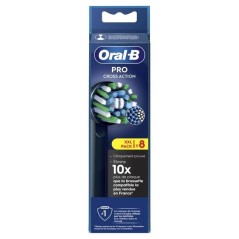 Brossettes - ORAL-B - CROSS ACTION PRO - Pack de 8 - Noir