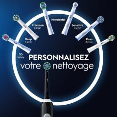 Brosse a dents électrique - ORAL-B - Pro 1 - Noir - Oscillo-rotatif -