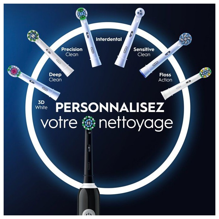 Brosse a dents électrique - ORAL-B - Pro 1 - Noir - Oscillo-rotatif - Rechargeable + 1 Brossette Brosse a dents électrique - ORAL-B - Pro 1 - Noir - Oscillo-rotatif - Rechargeable + 1 Brossette