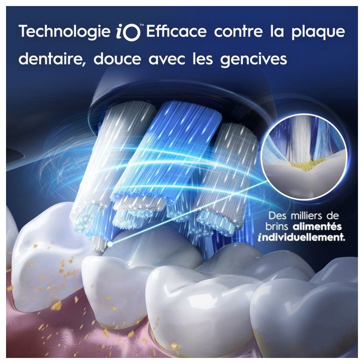 Brosse a dents électrique - ORAL-B - iO9 Series Noir Onyx - Micro-vibrations - Rechargeable + 2 Brossettes Brosse a dents électrique - ORAL-B - iO9 Series Noir Onyx - Micro-vibrations - Rechargeable + 2 Brossettes