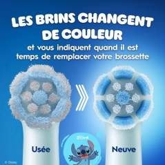 Pack de 3 brossettes Stitch - ORAL-B - iO Kids6+ - Pour enfant - Extra