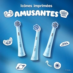 Pack de 3 brossettes Stitch - ORAL-B - iO Kids6+ - Pour enfant - Extra