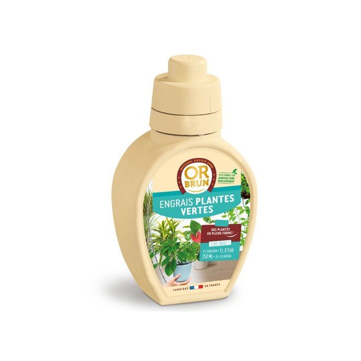 Engrais plantes vertes - OR BRUN - OBRECLPLINTER250 - 250 ml - Favorise la croissance - Fabriqué en France Engrais plantes vertes - OR BRUN - OBRECLPLINTER250 - 250 ml - Favorise la croissance - Fabriqué en France