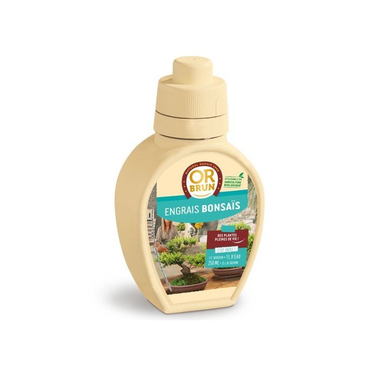 Engrais bonsais - OR BRUN - OBRECLBONSAI250 - 250 ml - Améliore et favorise la croissance - Fabriqué en France Engrais bonsais - OR BRUN - OBRECLBONSAI250 - 250 ml - Améliore et favorise la croissance - Fabriqué en France