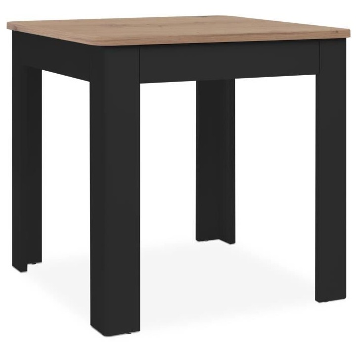 Table OSLO - Rectangulaire - 4 personnes - 80 x 77 x 80 cm - Noir / Chene artisan Table OSLO - Rectangulaire - 4 personnes - 80 x 77 x 80 cm - Noir / Chene artisan