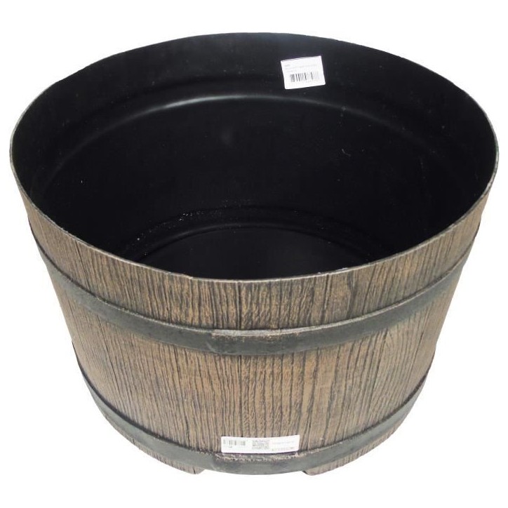 Pied pour récupérateur d'eau en forme de barrique - NATURE - 50 litres - PE rotomoulé brun Pied pour récupérateur d'eau en forme de barrique - NATURE - 50 litres - PE rotomoulé brun