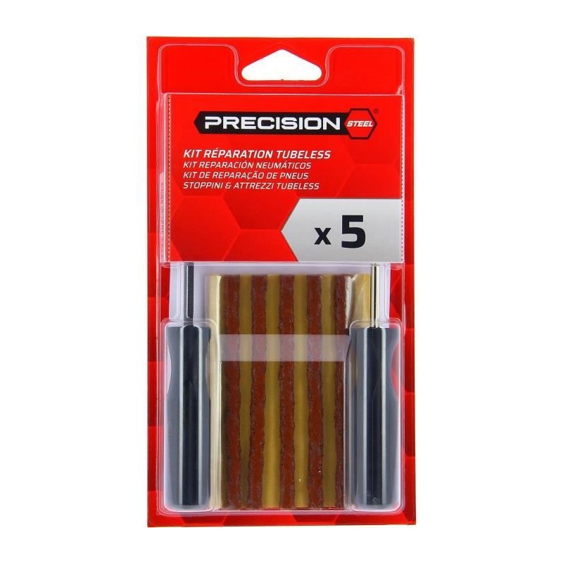 5 Meches & outils réparation pneus tubeless - PRECISION STEEL