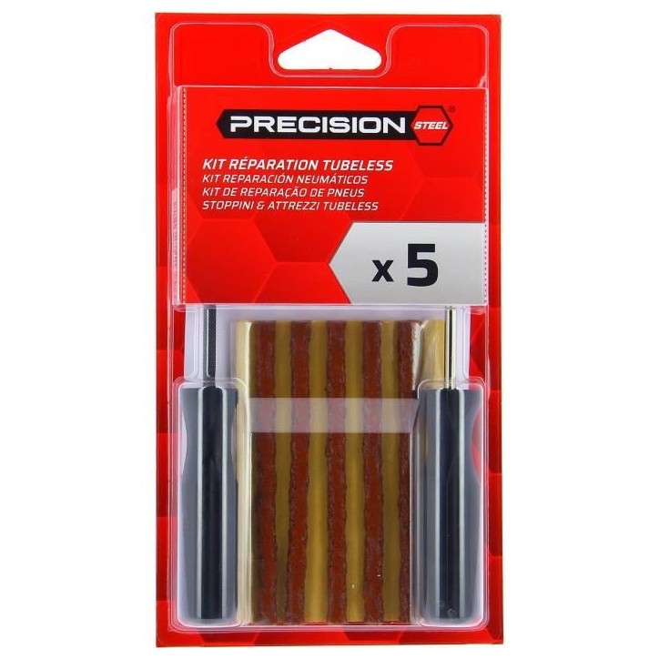 5 Meches & outils réparation pneus tubeless - PRECISION STEEL