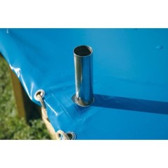 Bâche d'hiver et de sécurité pour piscine bois UBBINK rectangulaire