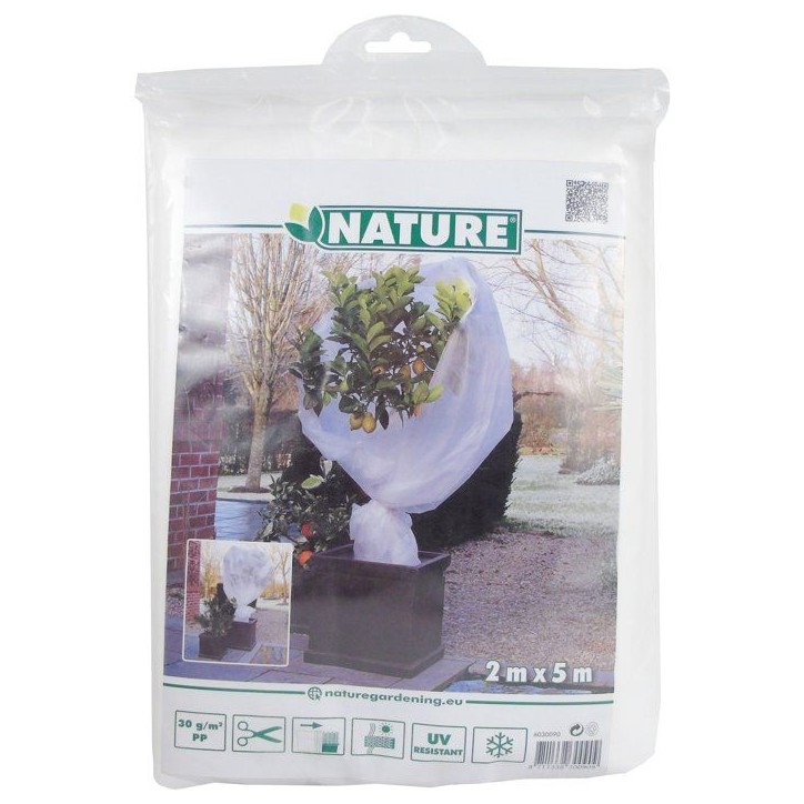 Voile d'hivernage - NATURE - 5 x 2 m - Blanc - 30 g/m² Voile d'hivernage - NATURE - 5 x 2 m - Blanc - 30 g/m²