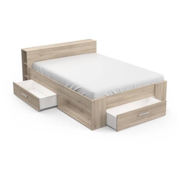 DEMEYERE Lit adulte 140 x 190 cm - Chene Kronberg - Oxygene