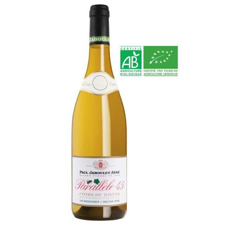 Maison Paul Jaboulet Ainé 2024 Côtes du Rhône - Vin blanc de la Vallée du Rhône - Bio
