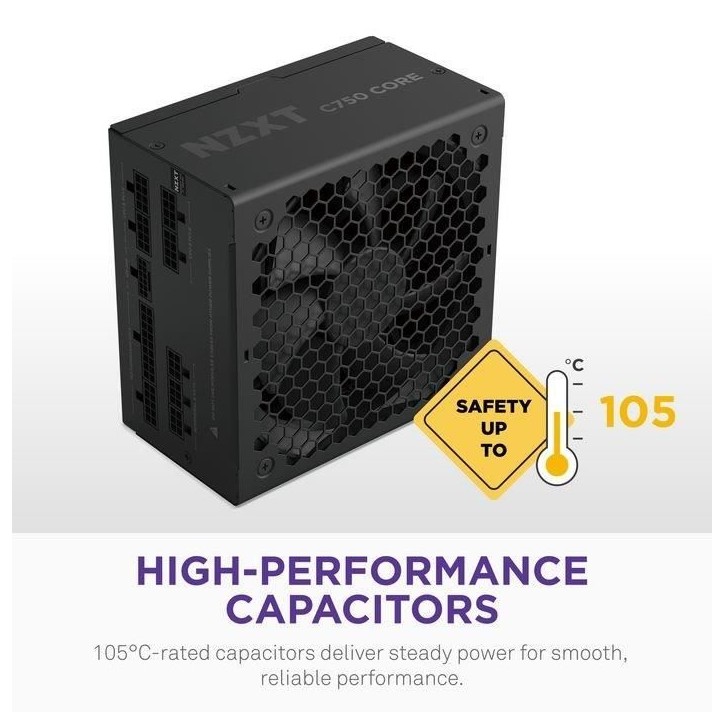 Alimentation PC - NZXT - PA-8G3BB-EU - C850 Gold Core - 80Plus Gold - Fully-modular - ATX 3.1 Power Supply - EU Power Cord Alimentation PC - NZXT - PA-8G3BB-EU - C850 Gold Core - 80Plus Gold - Fully-modular - ATX 3.1 Power Supply - EU Power Cord