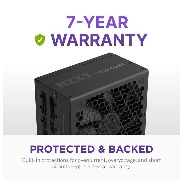 Alimentation PC - NZXT - PA-8G3BB-EU - C850 Gold Core - 80Plus Gold - Fully-modular - ATX 3.1 Power Supply - EU Power Cord Alimentation PC - NZXT - PA-8G3BB-EU - C850 Gold Core - 80Plus Gold - Fully-modular - ATX 3.1 Power Supply - EU Power Cord