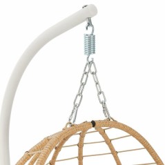 Fauteuil oeuf suspendu - PALAVA - Structure en acier - Tissage en roti