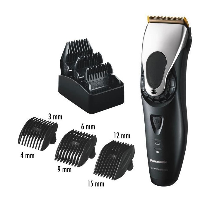 Tondeuse cheveux professionnelle PANASONIC ER-GP65 - sans fil - Tete de coupe X-Taper 2.0 et 3 accessoires Tondeuse cheveux professionnelle PANASONIC ER-GP65 - sans fil - Tete de coupe X-Taper 2.0 et 3 accessoires