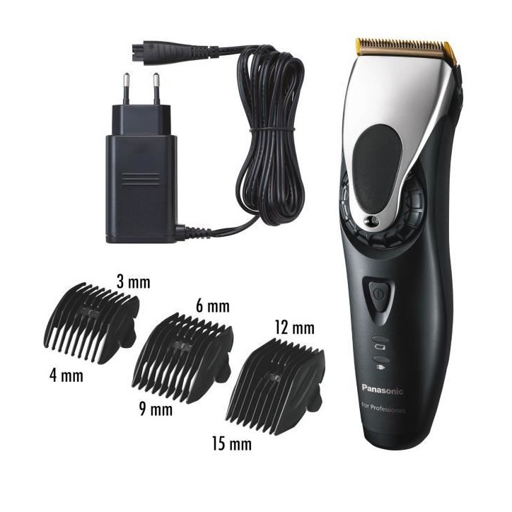 Tondeuse cheveux professionnelle PANASONIC ER-GP65 - sans fil - Tete de coupe X-Taper 2.0 et 3 accessoires Tondeuse cheveux professionnelle PANASONIC ER-GP65 - sans fil - Tete de coupe X-Taper 2.0 et 3 accessoires