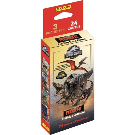 Blister - PANINI - JURASSIC WORLD 4 TCG - 3 pochettes - 24 cartes