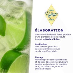 PARATI - Cachaça - Origine : Brésil - 38% Alcool - Bouteille 70 cl