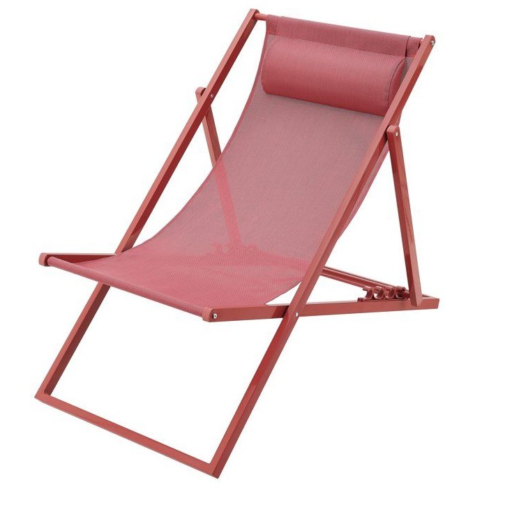 Chilienne PAROS - Structure en acier - L 63 x P 104 x H 85 cm - Terracotta Chilienne PAROS - Structure en acier - L 63 x P 104 x H 85 cm - Terracotta