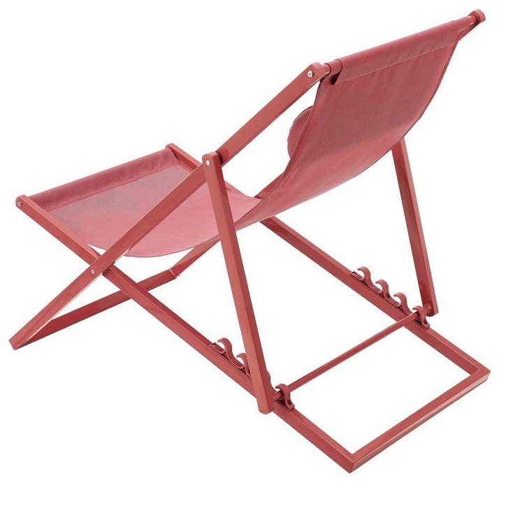 Chilienne PAROS - Structure en acier - L 63 x P 104 x H 85 cm - Terracotta Chilienne PAROS - Structure en acier - L 63 x P 104 x H 85 cm - Terracotta