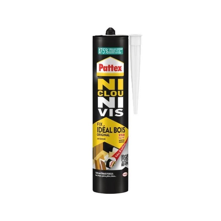 Colle de contact Ni Clous Ni Vis cartouche 380 g - PATTEX - 1952385 Colle de contact Ni Clous Ni Vis cartouche 380 g - PATTEX - 1952385