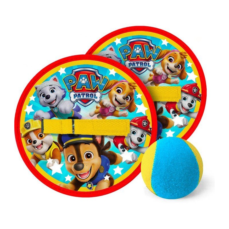 Jeu de lance-attrape balle - PAT'PATROUILLE - 2 raquettes Scratch